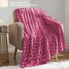 1PC Leopard pattern Cheetah arts Pink Blanket Flannel Thin blankets for Home Office Travel Camping Perfect gifts four season use
