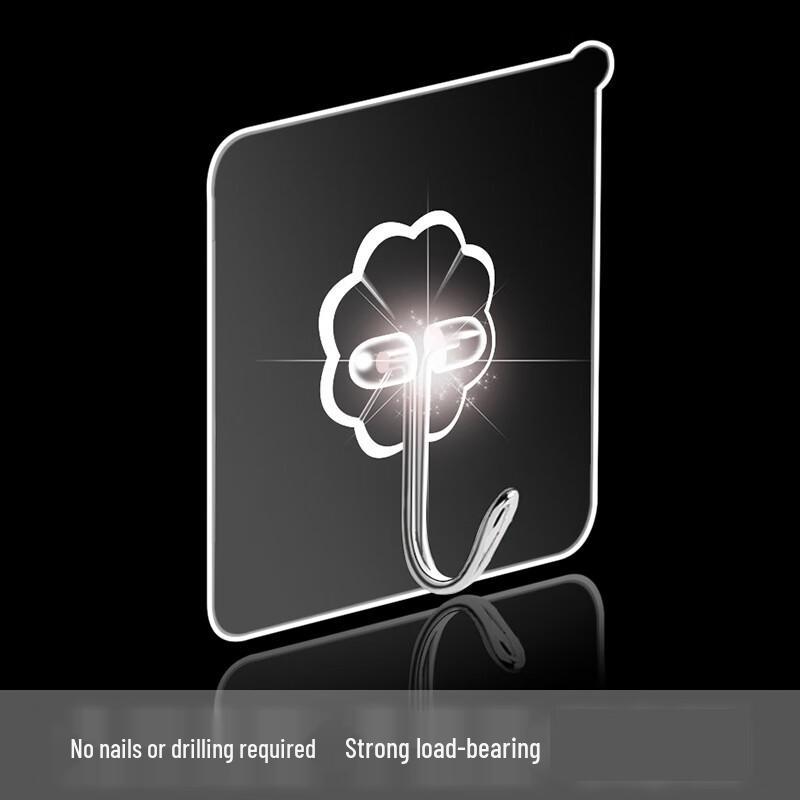 100-Pack Transparent Strong Adhesive Hooks
