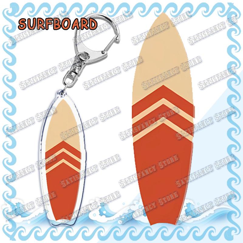 Waves Surfing Surfboard Keychains for Accessories Bag Bicycle Pendant Keyring Jewelry Fans Creative Beach Travel Gift Chaveiro