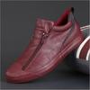 2026 Neue Herbst Herren Trendige Sportschuhe Leder Weiche Sohle High Top Herrenschuhe Ein-Schritt-Reißverschluss Lederschuhe Größe 38-44