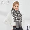 ELLE 100% Wool Houndstooth Scarf & Shawl Gift Set