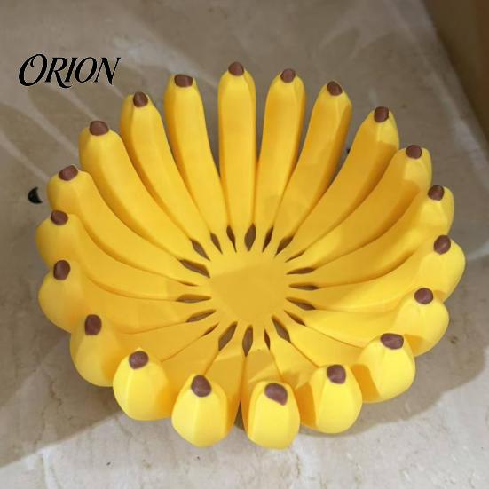 Decorative Storage Tray 3D Printed Banana-Shaped Tray, Banana Fruit Bowl Holder, Modern for Kitchen Countertop Decor Kitchen, Dining Table & Entryway,