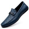 Fashion 2025 New Black Loafers Men's Leather High Quality Designer Men's Shoes Leather Shoes Soft Sole Comfortable Casual Shoes Moccasin