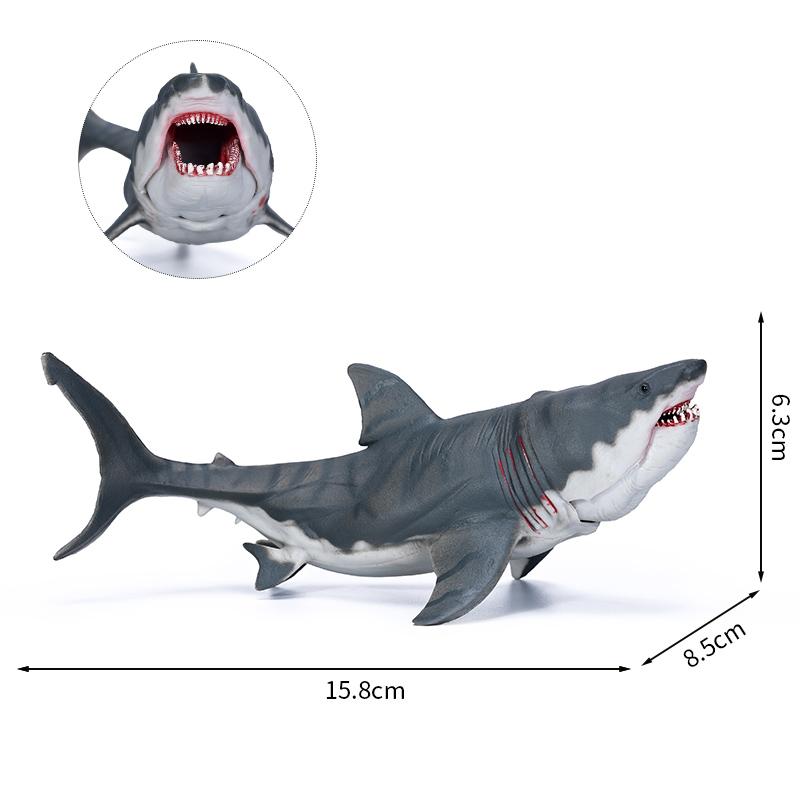 Big Shark Playthings Фигурка Акулы Мегалодон Пластиковая Разнообразные Морские Животные Фигурка Акулы Реалистичная Фигурка Морского Существа, предназначенная для Коллекции, Подарка