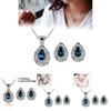 Sparkling Crystal Earring Necklace Collection With Electroplated Finish For Giftgiving