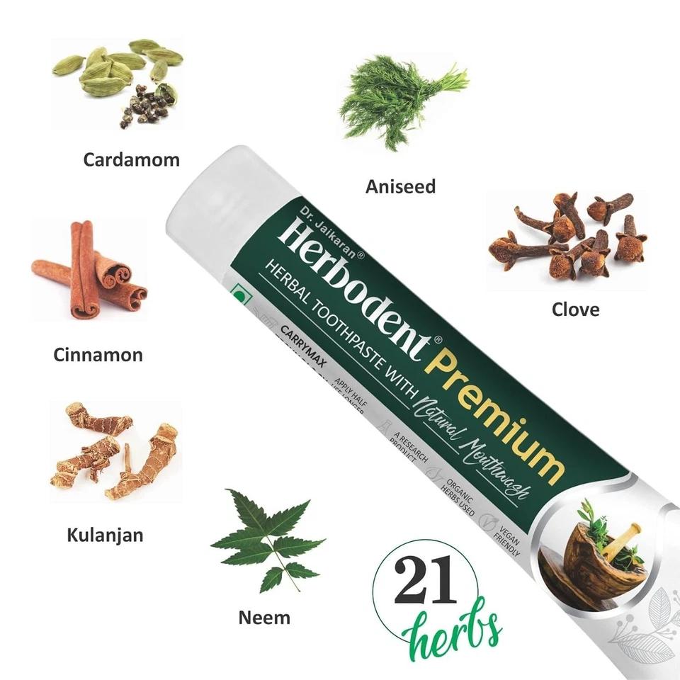 Herbodent Premium Herbal Toothpaste 100gm Unique Blend Of 21 Herbs ( Pack of 6 )