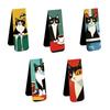 5PCS Simple and Fun Cat Magnetic Bookmarks Reading Book Pages Marking Student Decoration Page Marking Cards