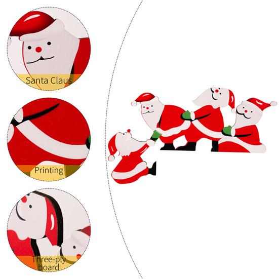 Christmas Door Topper Decoration Wood Santa Claus Reindeer Door Frame Corner Sign