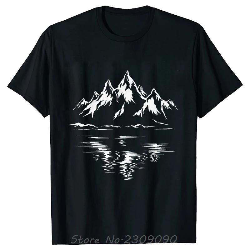 

Mountain Print Men s T-shirt Summer Outdoor Comfortable Breathable Tops Tees Fashion Cotton T Shirt Casual Fitness Tshirt S разноцветный