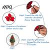 Multi Layered Fabric Flower Decorations Red Gold Poinsettia Artificial Flower Large Glitter Christmas with Clip Xmas Festive Party Floral Decor Tree
