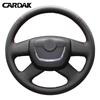 CARDAK Zwarte Lederen Stuurwielhoes voor Skoda Octavia Superb 2012 Fabia Skoda Octavia a 5 a5 2012 2013 Yeti 2009-2013