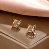 Sparkling Crystal Stud Earrings for Women, Elegant Simple Style Ear Decor, Classic Inlaid Design, Wedding Dating Daily Jewelry