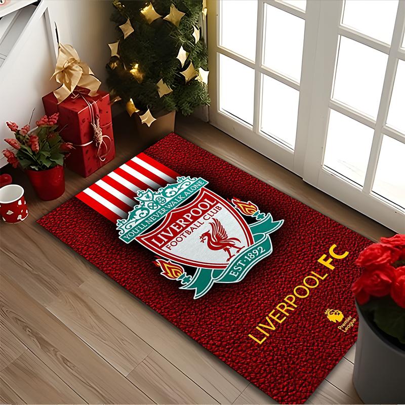 1pc Liverpool FC Rug, Comfortable Printed Home Area Carpet, Cozy Office Chair Rug
