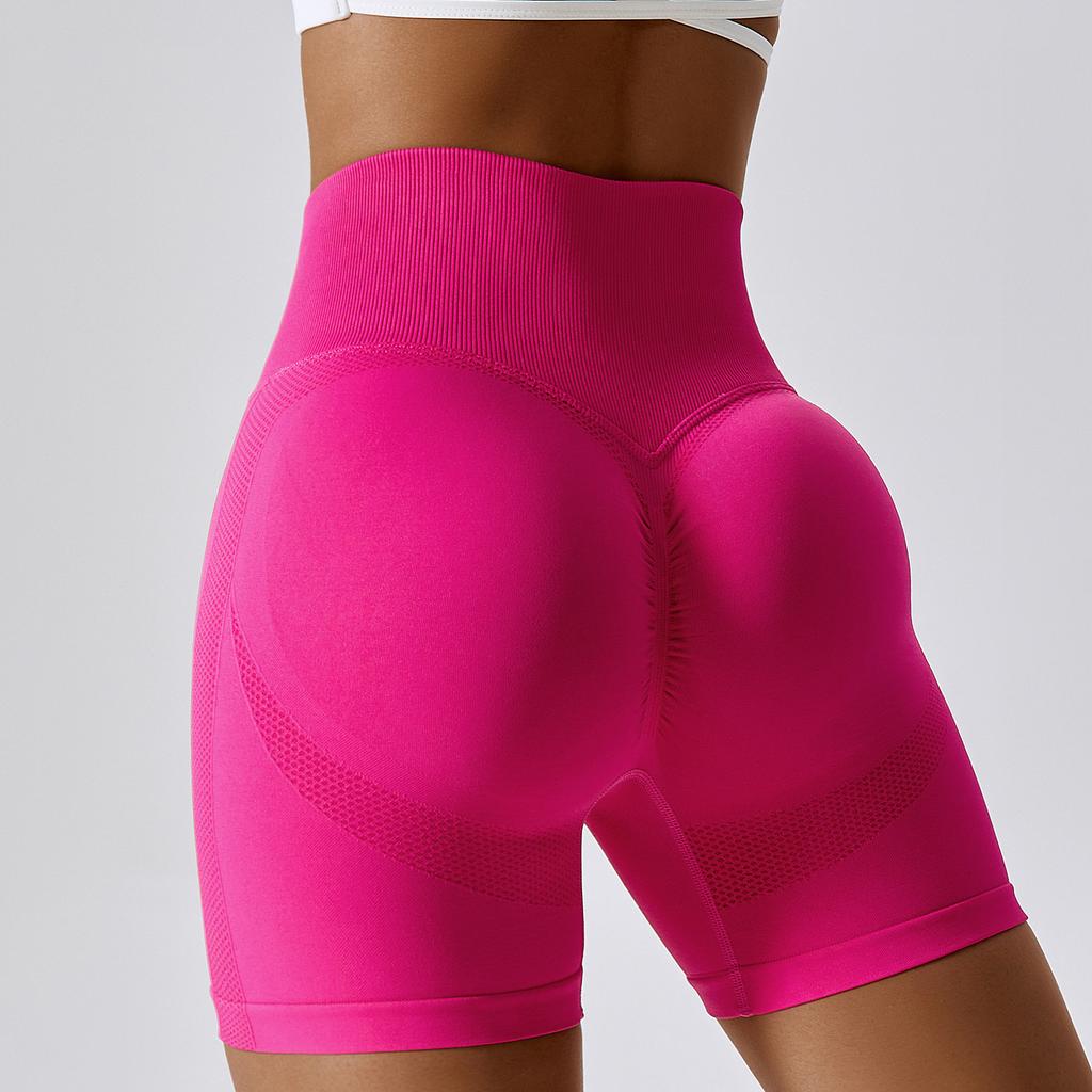Women's Seamless Yoga Hip Lifting Tight High Waisted Sports Shorts