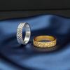 Sterling Silver Retro Texture Couple's Rings - Light Luxury Band for Men & Women, Niche Design, Index Finger Matching Rings