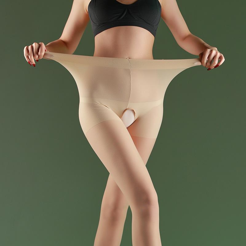 Women's Invisible Stockings Summer 8d Open Crotch Ultra-Thin Pantyhose Ultra Elastic Tight Stocking Transparent Sheer Pantyhoses