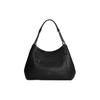 Kristy 32 Pebbled Leather Chain Large Capacity Bucket Bag Women Bags Black C8532-QBBK