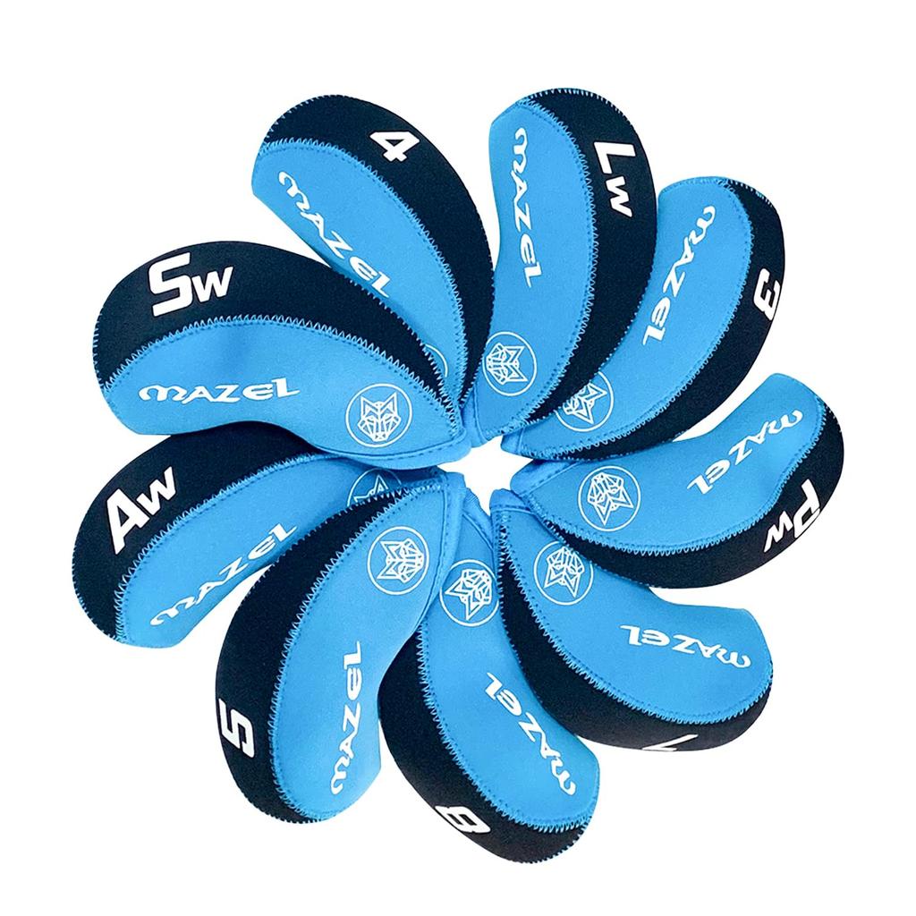 MAZEL Set di Ferri da Golf Set di Ferri a Lunghezza Unica Shaft Mano Destra e Sinistra Lunghezza Singola Set da 9 Pezzi No Solo S Destro Grafite/Acciaio 4-SW Uomo Borsa/Mazze