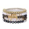Mixed Color Elastic Soft Pottery Bracelet Love Tai Chi Yin Yang Soft Pottery Bracelet Friendship Couple Stacked Bracelet