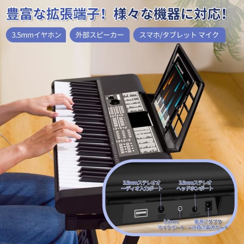 TERENCE SP-01 Electronic Keyboard, 61 Keys, Digital Piano, 237 Tones, 246 Rhythms, 25 Built-in Demo Songs, Tabletop Piano, Metronome, Recording, Progr