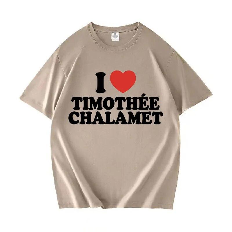 I Love THC Timothee Letter Graphic T Shirt Unisex Women Fashion O-Neck Short Sleeve T-shirts Casual 100% Cotton Oversized T-shirt