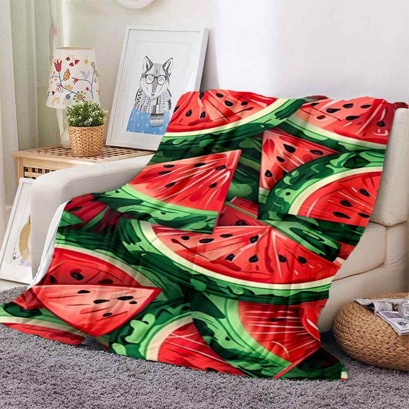 1PC Food Elements printed blanket, all season lightweight home office outdoor nap multifunctional blanket A1