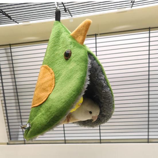 Yousheng Cute Bird Blanket with Hanging Rope Nest Bed Soft Comfortable Non-deformation Cuddle Nest Hanging Toy for Parrots Budgies