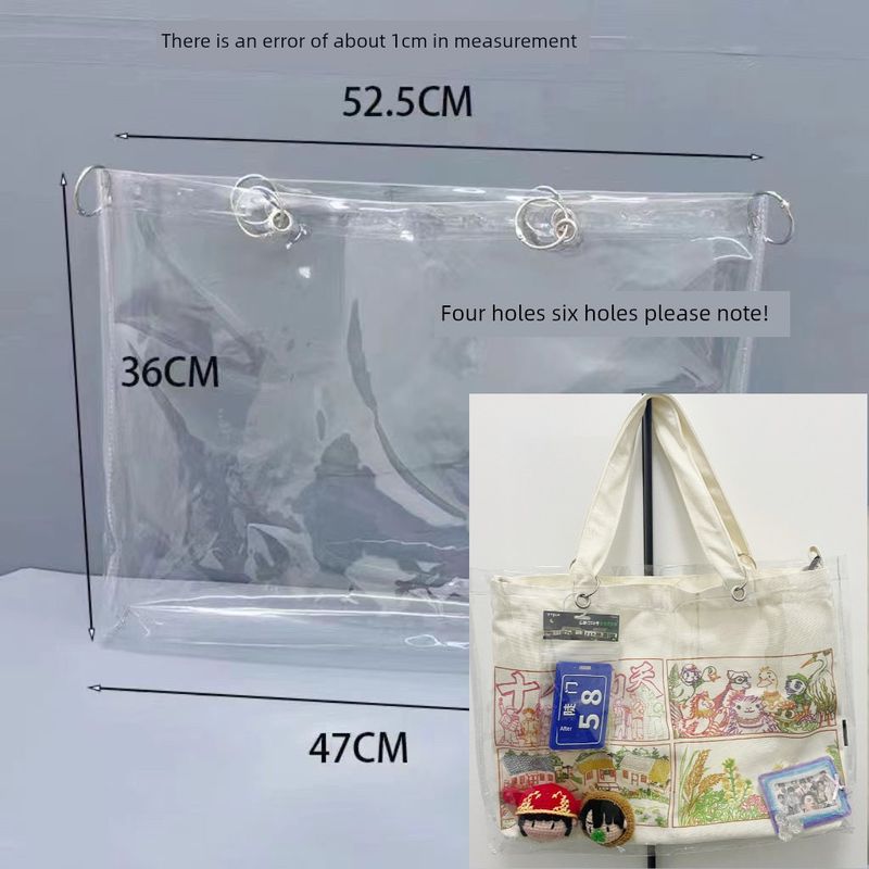 

In Stock Ten Qin Tian Transparent PVC Bag DIY Bag Dustproof Bag Canvas Bag Protective Cover Waterproof Large Ten diligent Protective Case