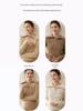 Autumn Winter Ribbed Knitwear: Large Lapel, Solid Color, Loose Half Zip, Thick Cashmere Sweater.