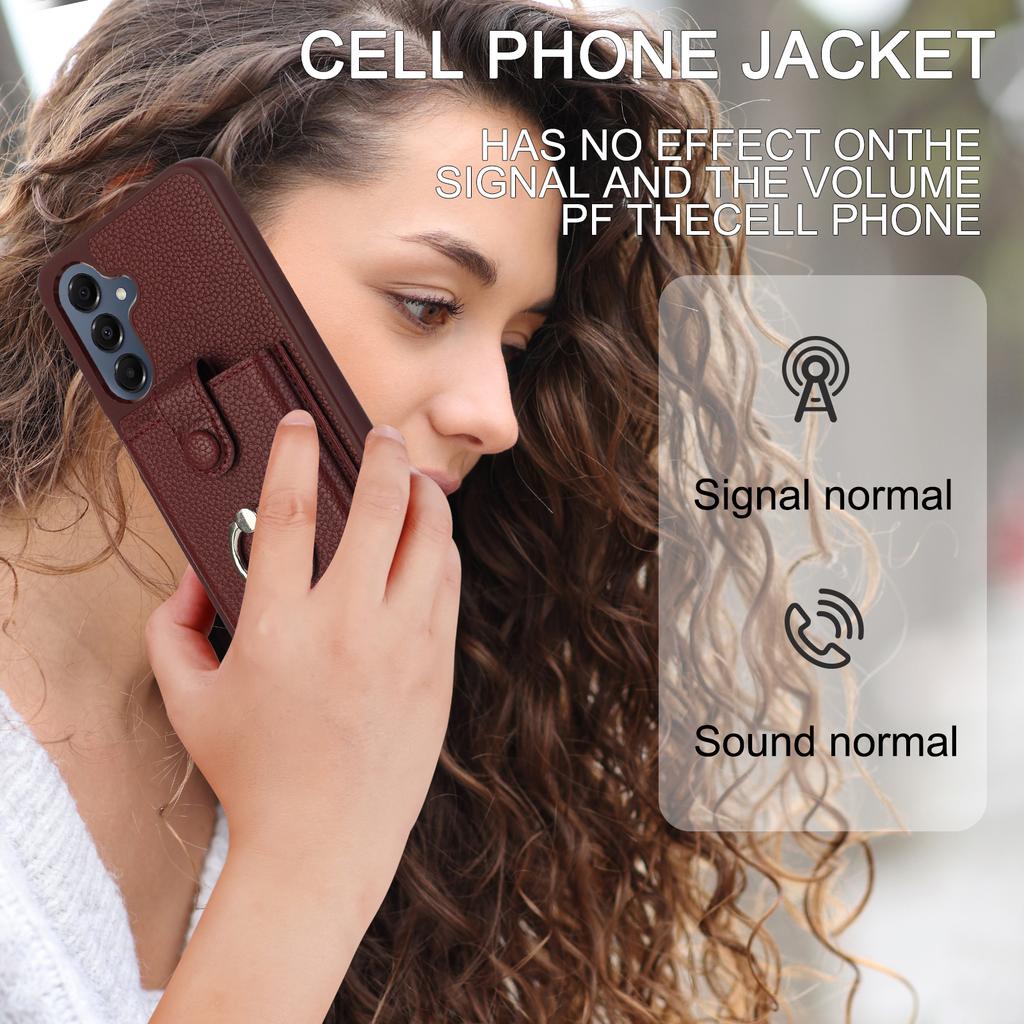 Pouzdro pro Samsung Galaxy A17 5G/A26 5G s kruhovým stojánkem, typ kresby, sloty na karty, kožený zadní kryt