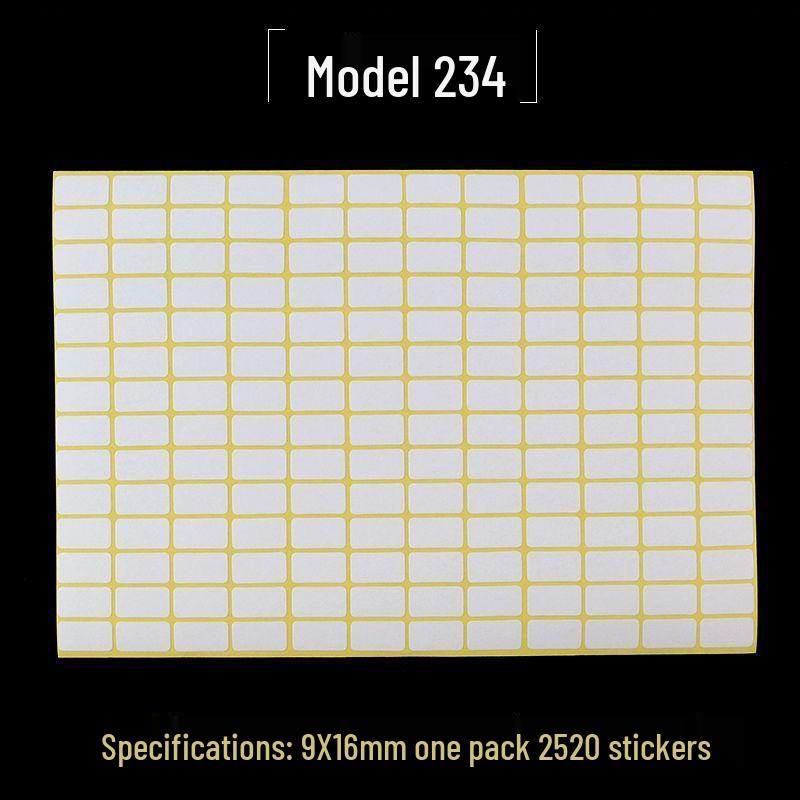 A5 Adhesive Matte White Label Stickers - Printable, Writable, Removable Name Tags