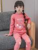 Girls' Autumn & Winter Cartoon Pajama Set - Warm Underwear & Pants for Toddlers & Kids