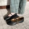 Soft-soled Korean single shoes women's 2025 spring new Internet celebrity versatile flat-soled temperament with skirt buckle belt Mary Jane shoes