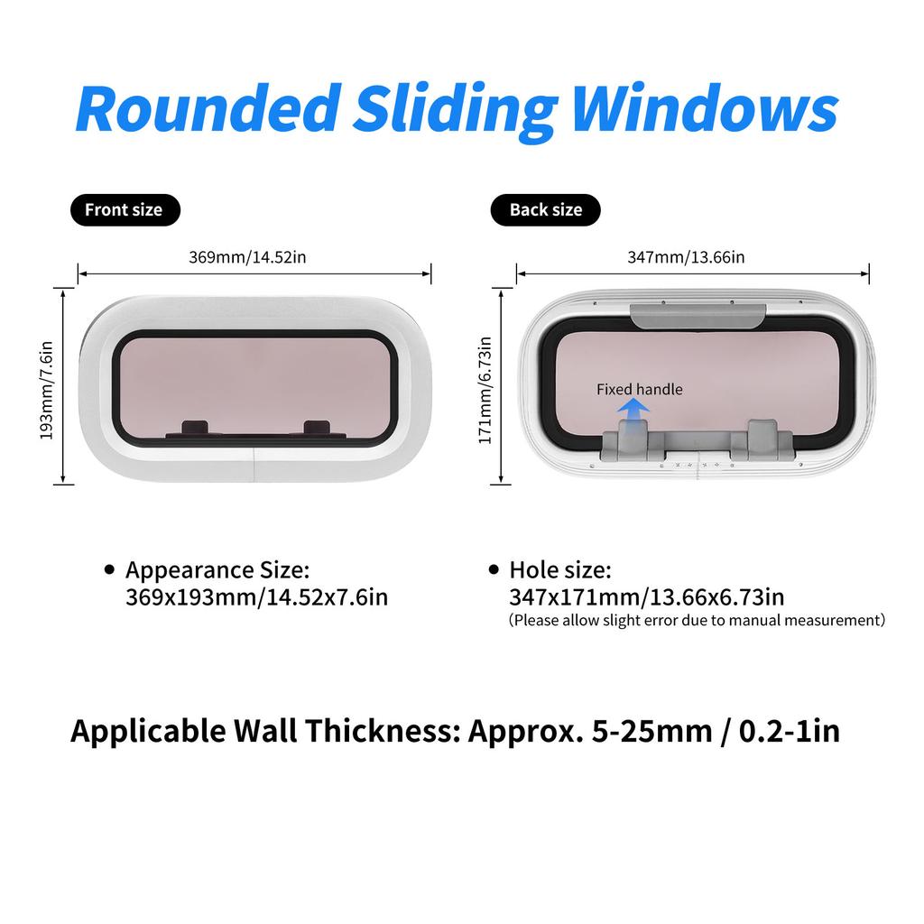 Boat Porthole Window Heavy Duty Aluminum Alloy Internal Opening Anodized  Marine Hatch Porthole Waterproof for Yacht RV