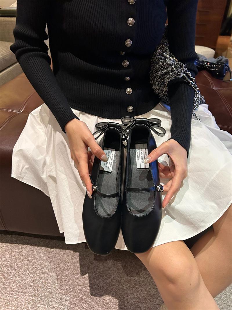 

Fashion IPPEUM Flat Shoes Women Ballerina Zapatos Mujer Black PU Leather Mary Jane Round Toe Ballet Flats 245 чёрный