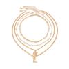 Starfish Shell Multilayer Necklace Mulitlayer Pearl Beaded Necklace Clavicle Chain Women  Beach