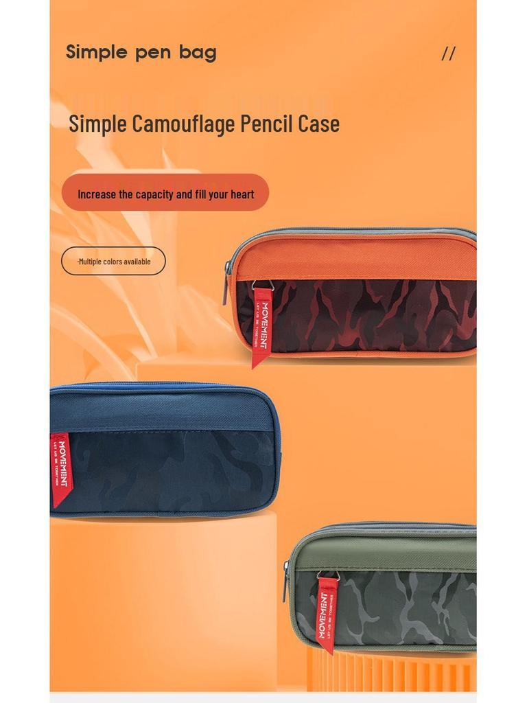Camouflage Double-Layer Pencil Case for Junior High Students