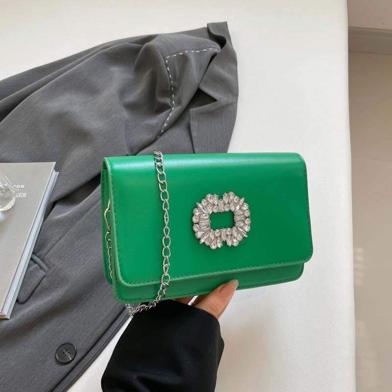 Fashion Small Square Bag Summer New Simple Fashion Women's Bag Shoulder Bag Bright Diamond Versatile Messenger Bag