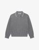 WORK ON BODY OFF Tre Semi Oversized Cotton Half Zip-Up Knit [Gray]