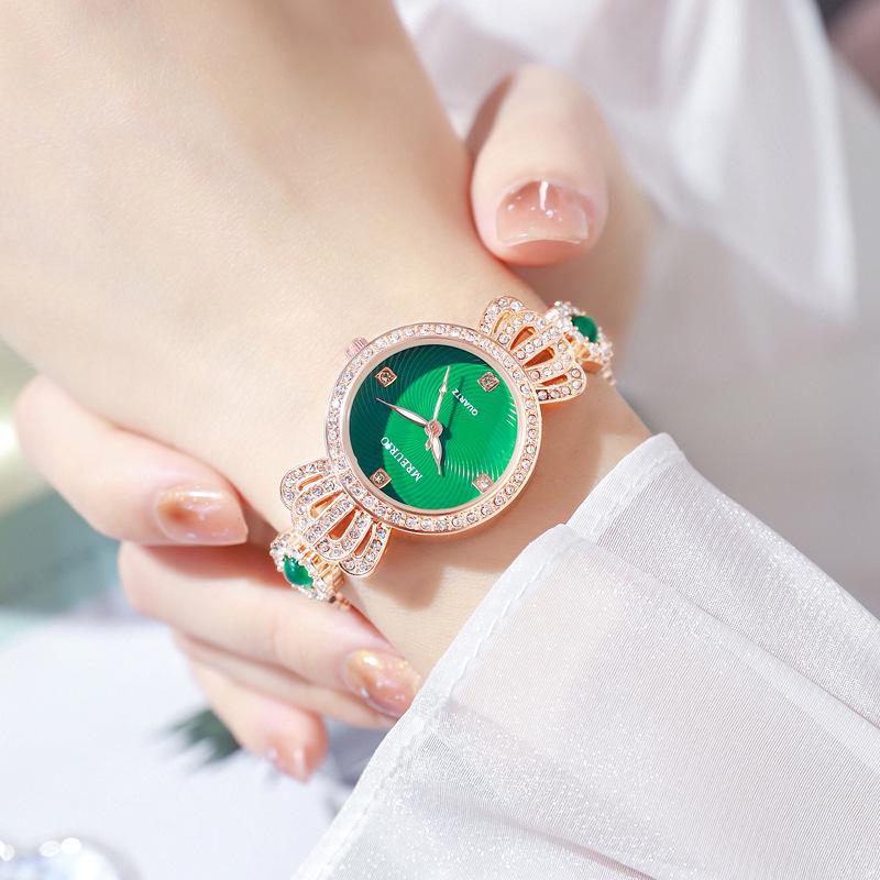 Bransoletka z chalcedonu Douyin Biżuteria koronna Moda Damski zegarek kwarcowy