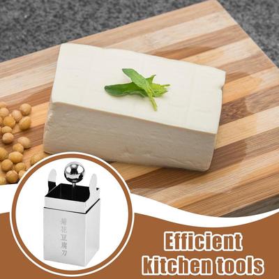 Bean Curd Flower Cutter Wensi Bean Curd Slicer Tool Stainless Steel Cheese Cutter Square Shaped Pressing Mold For Jelly Manual