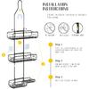 Shower Caddy Hanging Bathroom Organizer: Over Head Adjustable Rack for Tall Showerhead - Extra Large Storage Shelf for Big Shampoo Bottles with Soap
