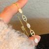 Elegant Cat's Eye Rhinestone Bracelet for Women - Luxurious, Versatile Oval Bangle