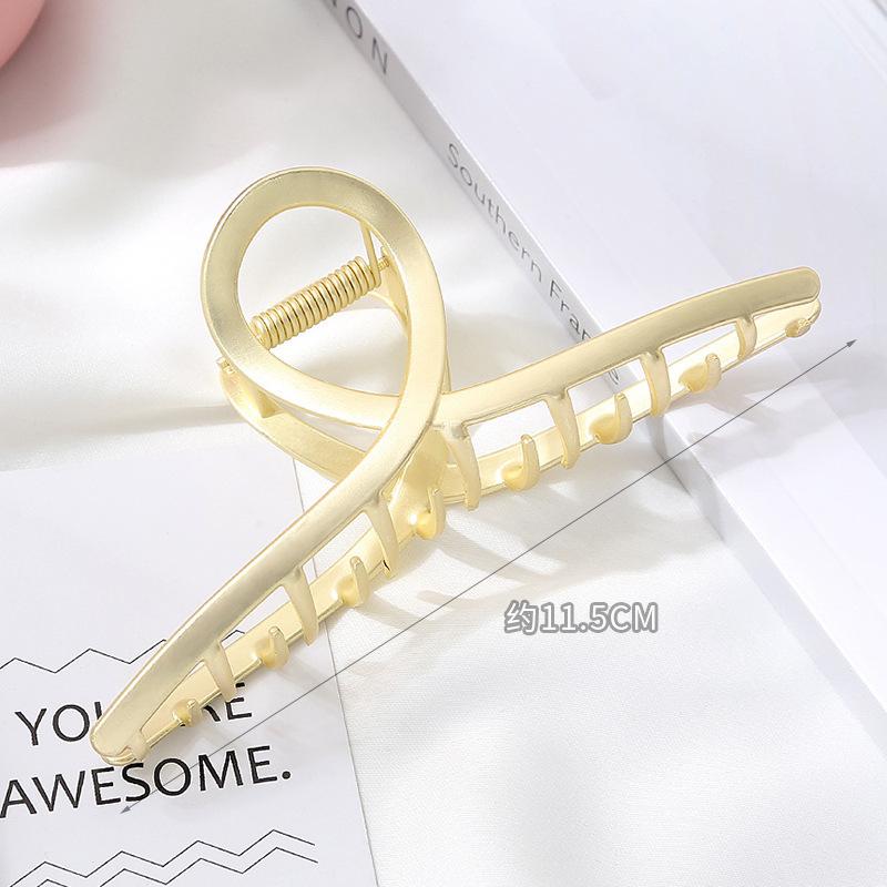 Elegant Gold Silver Hollow Geometric Metal Hair Claw For Women Long Thick Hair Holder Hair Claw Clip Fashion Hair Accessories