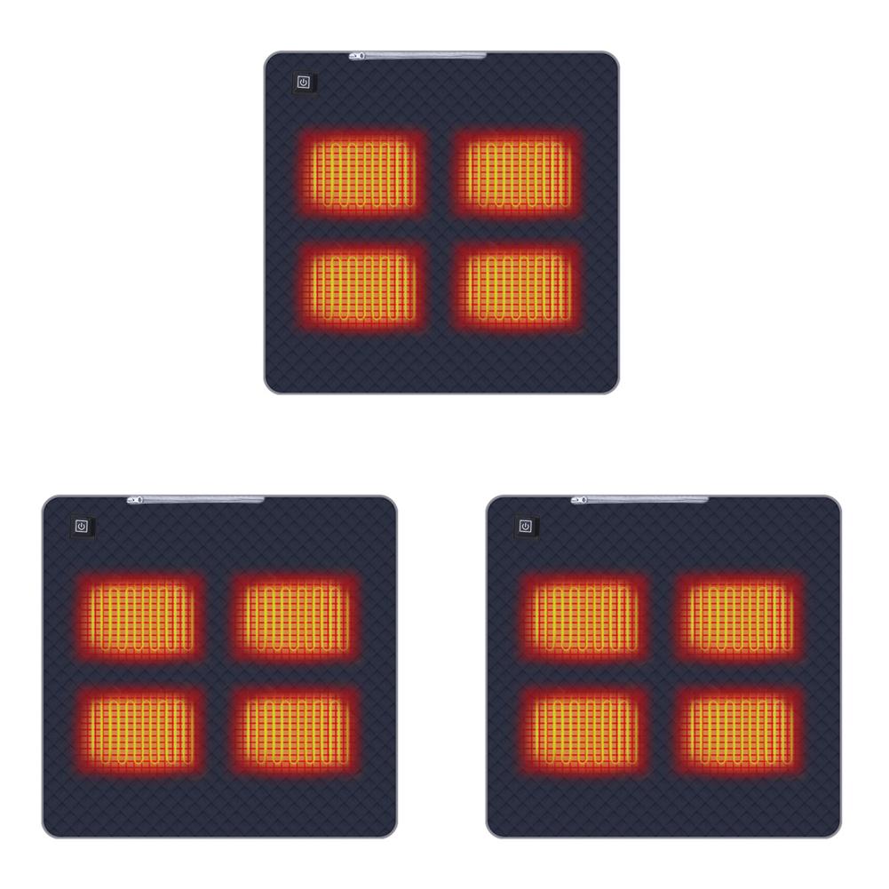 4 Beheizte Bereiche Beheiztes Wärmesitzkissen Tragbare Heizmatte Verdickte Ausführung Typ C/USB-Aufladung für Winter Outdoor Stadion Angeln