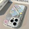 Cute Colorful Doodle Floral Mirror Soft Phone Case For iPhone 17 16 15 14 13 12 11 Pro Max 17 Air X XR XS 7 8 Plus Back Cover