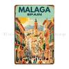 Malaga Metal Signs Cinema Party Plates Garage Design Create Tin Sign Poster
