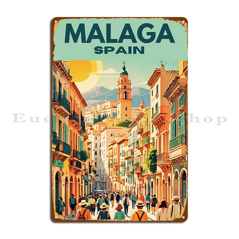 

Malaga Metal Signs Cinema Party Plates Garage Design Create Tin Sign Poster 20x30cm