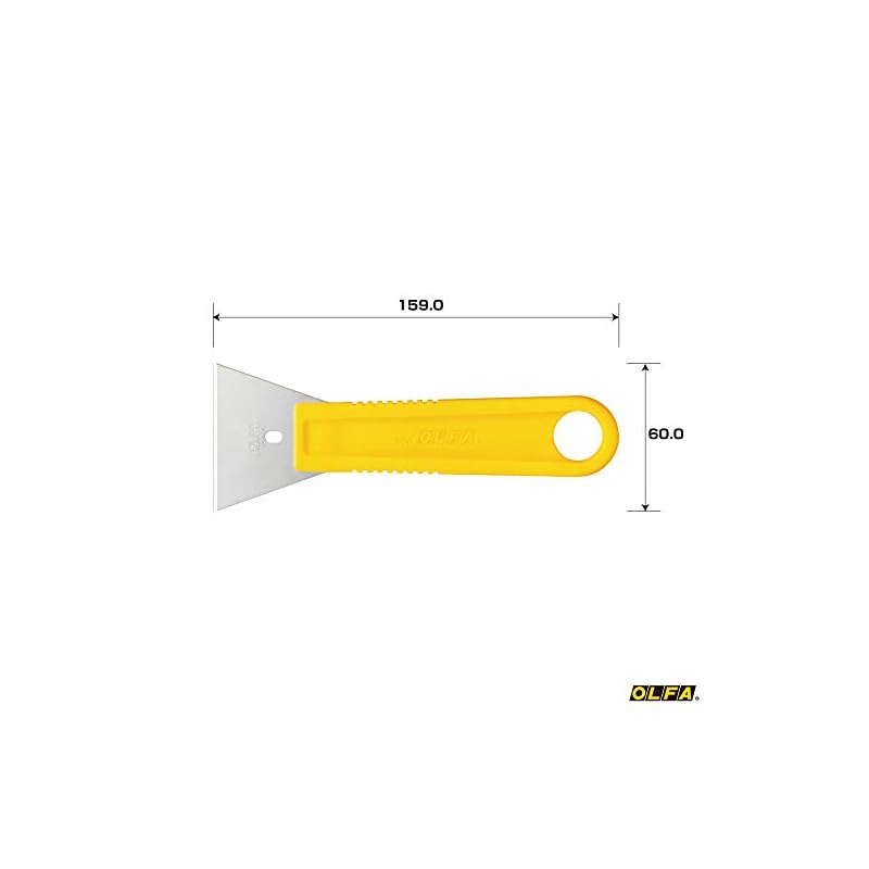 OLFA Scraper, L-type, 35LB, 60mm Blade Width, Stainless Steel Blade, Fixed Type, for Scraping and Peeling.