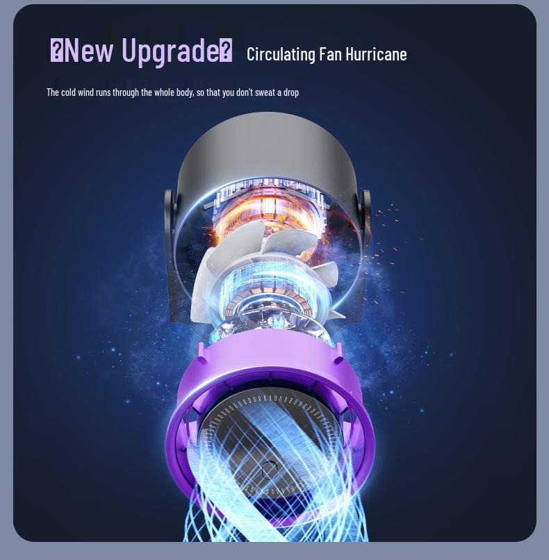 2025 Tragbarer USB Bladeless Desktop-Ventilator: 100-Gang Digitalanzeige, Hochgeschwindigkeitsturbine für den Sommer